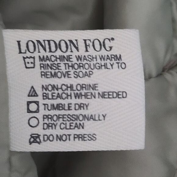 London Fog mens brown rain quilted removable liner jacket Sz Large Long Gorpcore - Picture 10 of 11